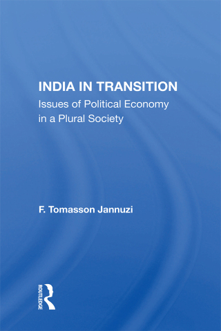 Imagen de portada: India In Transition 1st edition 9780367013431