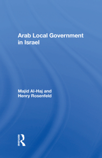 Imagen de portada: Arab Local Government In Israel 1st edition 9780367013134