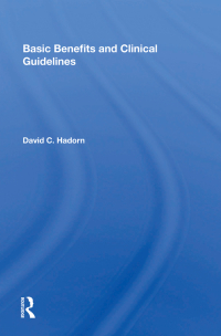 Cover image: Basic Benefits and Clinical Guidelines 1st edition 9780367007867