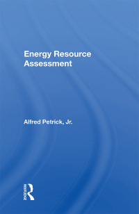 Omslagafbeelding: Energy Resource Assessment 1st edition 9780367016517