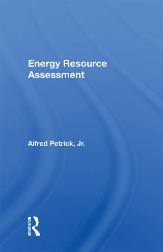 Cover image: Energy Resource Assessment 1st edition 9780367016517