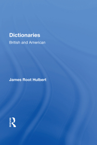 Cover image: Dictionaries British and American 1st edition 9780367154677