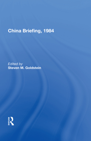Cover image: China Briefing, 1984 1st edition 9780367156169