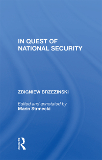 Cover image: In Quest Of National Security 1st edition 9780367005528