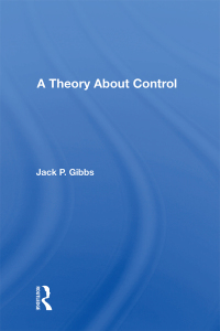 صورة الغلاف: A Theory About Control 1st edition 9780367010324