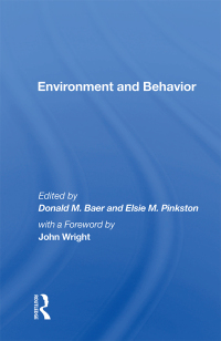 Cover image: Environment And Behavior 1st edition 9780367159627