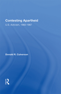 Cover image: Contesting Apartheid 1st edition 9780367157388