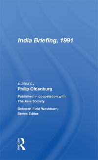 Imagen de portada: India Briefing, 1991 1st edition 9780367012342