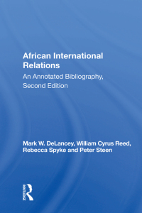 Cover image: African International Relations 1st edition 9780367161057