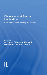 Imagen de portada: Dimensions Of German Unification 1st edition 9780367166755