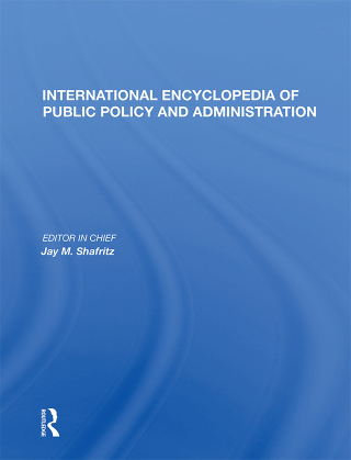Imagen de portada: International Encyclopedia of Public Policy and Administration Volume 2 1st edition 9780367015220