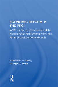 Imagen de portada: Economic Reform In The Prc 1st edition 9780367019181