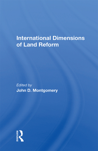 Imagen de portada: International Dimensions Of Land Reform 1st edition 9780367166359