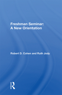 Cover image: Freshman Seminar 1st edition 9780367020842