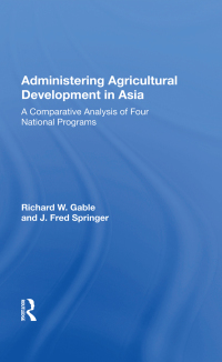 Titelbild: Administering Agricultur/h 1st edition 9780367167547