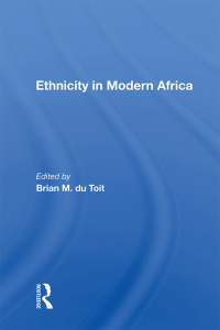 Titelbild: Ethnicity In Modern Africa 1st edition 9780367167950