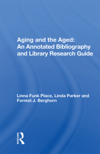 Cover image: Aging And The Aged 1st edition 9780367022280