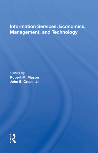 Cover image: Information Services: Economics, Management, and Technology 1st edition 9780367022501