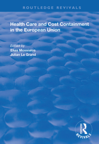 Imagen de portada: Health Care and Cost Containment in the European Union 1st edition 9781138385917