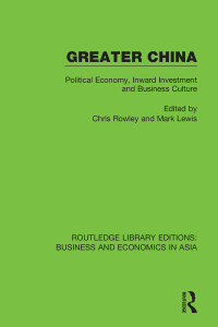 Imagen de portada: Greater China 1st edition 9781138369863