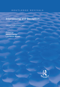 Cover image: Interviewing and Deception 1st edition 9781138369719