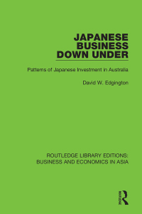 Cover image: Japanese Business Down Under 1st edition 9781138368682