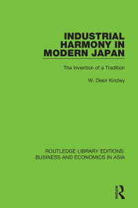 Titelbild: Industrial Harmony in Modern Japan 1st edition 9781138368064