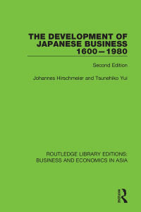 Cover image: The Development of Japanese Business, 1600-1980 1st edition 9781138367937