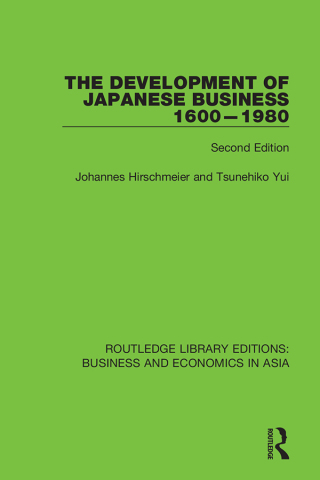Imagen de portada: The Development of Japanese Business, 1600-1980 1st edition 9781138367937