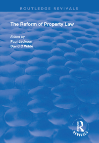 Imagen de portada: The Reform of Property Law 1st edition 9781138366350
