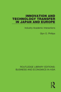 Cover image: Innovation and Technology Transfer in Japan and Europe 1st edition 9781138365070