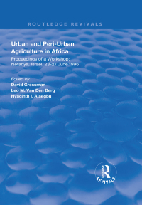 Imagen de portada: Urban and Peri-urban Agriculture in Africa 1st edition 9781138351868