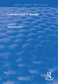 Imagen de portada: Love and Law in Europe 1st edition 9781138361768