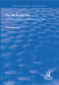 Imagen de portada: The UK Equity Gap 1st edition 9781138360723