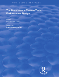 Imagen de portada: The Renaissance Theatre 1st edition 9781138360631