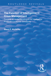 Cover image: The Function of Intelligence in Crisis Management 1st edition 9781138351547