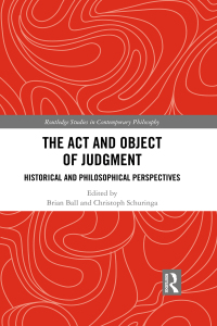 Cover image: The Act and Object of Judgment 1st edition 9781032178332