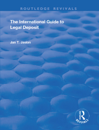 Titelbild: The International Guide to Legal Deposit 1st edition 9781138350694