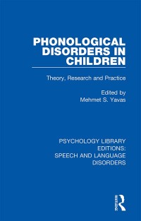 Imagen de portada: Phonological Disorders in Children 1st edition 9781138350489