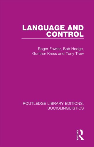 Cover image: Language and Control 1st edition 9781138352858