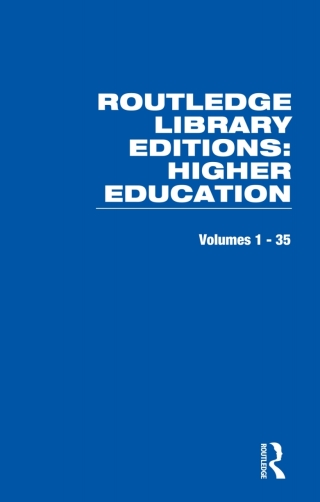 Imagen de portada: Routledge Library Editions: Higher Education 1st edition 9781032787503