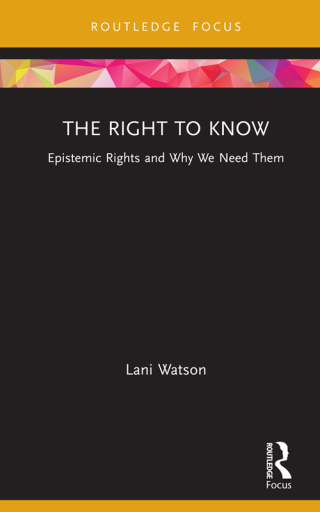 Cover image: The Right to Know 1st edition 9781032039107