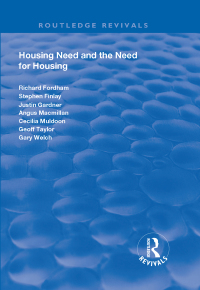 صورة الغلاف: Housing Need and the Need for Housing 1st edition 9781138340862