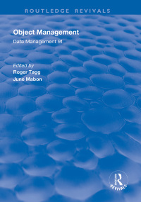 Imagen de portada: Object Management 1st edition 9781138339408