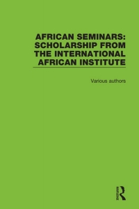 Cover image: African Seminars 1st edition 9781138335103