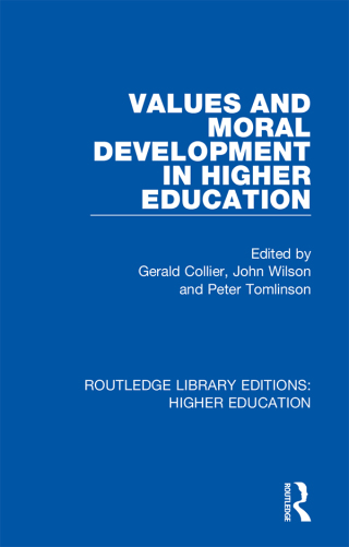 Cover image: Values and Moral Development in Higher Education 1st edition 9781138335028