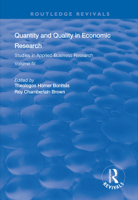 Imagen de portada: Quantity and Quality in Economic Research 1st edition 9780367000530