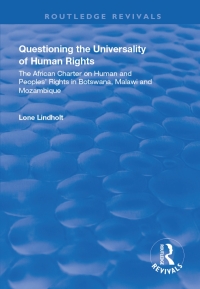 Imagen de portada: Questioning the Universality of Human Rights 1st edition 9780367000424