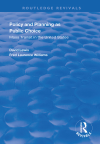 صورة الغلاف: Policy and Planning as Public Choice 1st edition 9780367000011