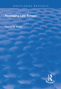 Cover image: Packaging Law Europe 1st edition 9781138332645